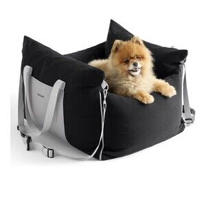 NEW Lesure Small Pet Dog Car Seat Small Dogs  Memory Foam Le Sure Black M1146